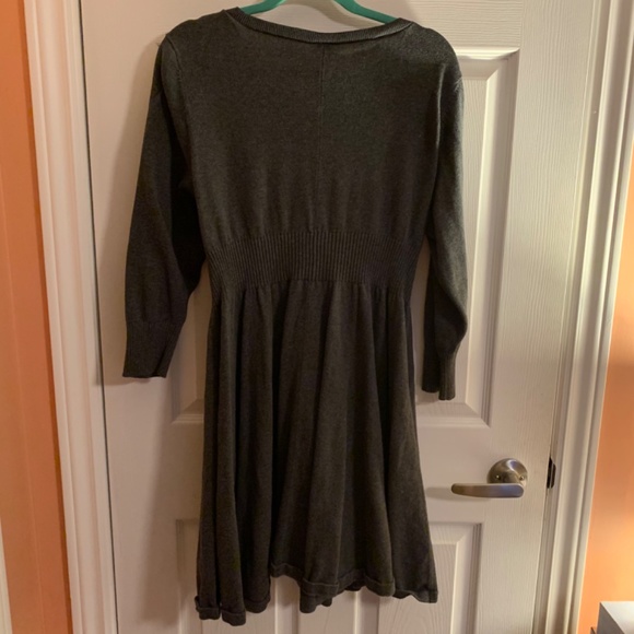 Torrid Knit 1x Grey Dress with Corset Ties - Picture 5 of 5